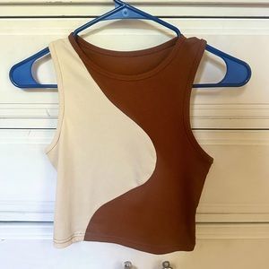 ABSTRACT CROP TANK TOP